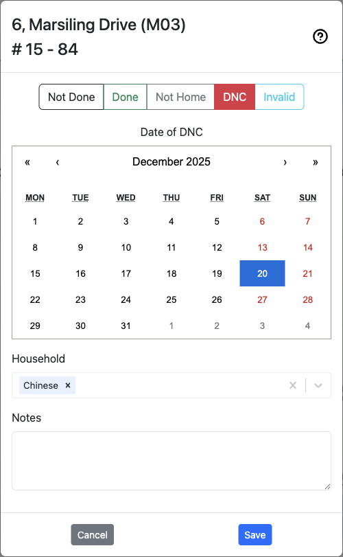 Address Do Not Call Status