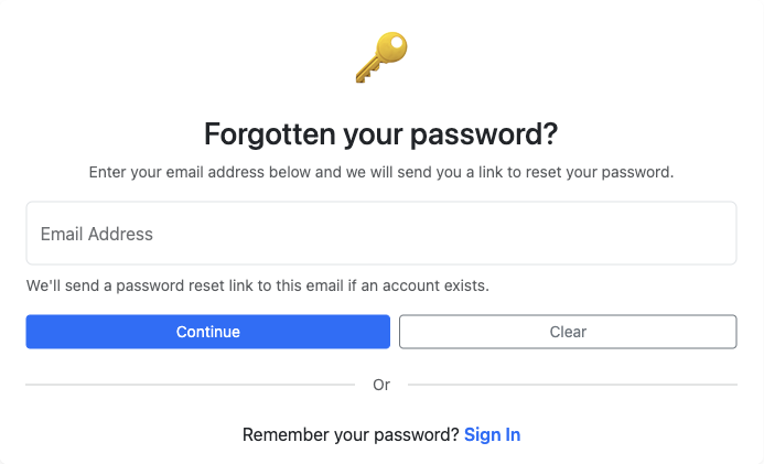 Forgot Password