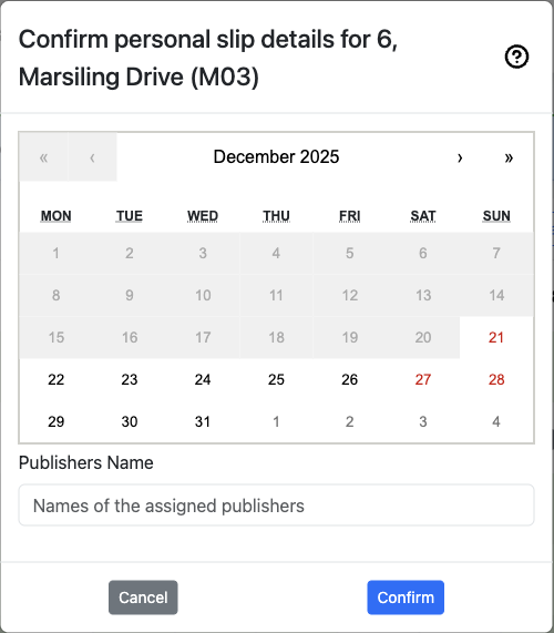Personal Assign Publisher Map